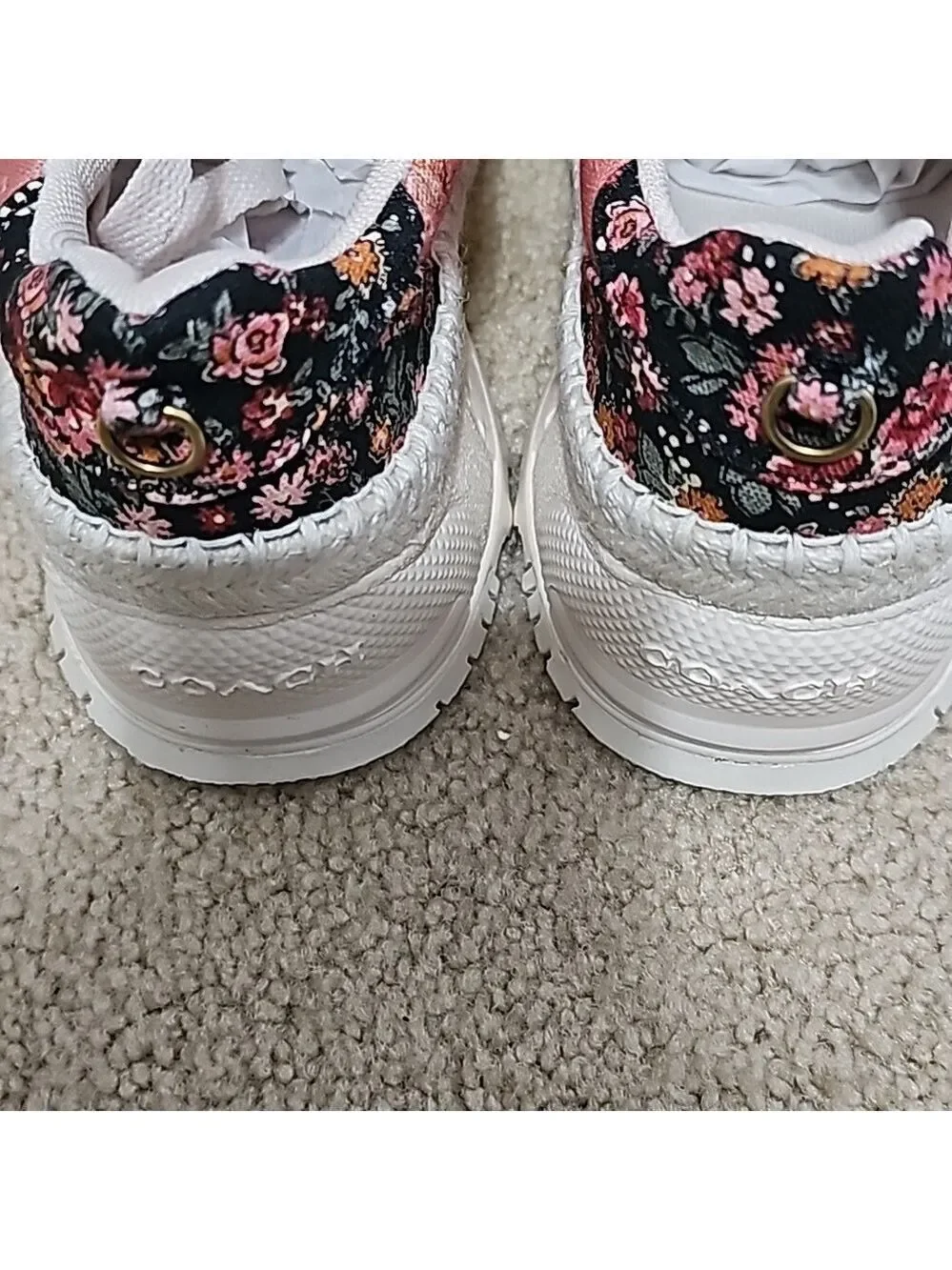 Coach C143 Espadrille Runner Pink Mix Posey Cluster Print Large